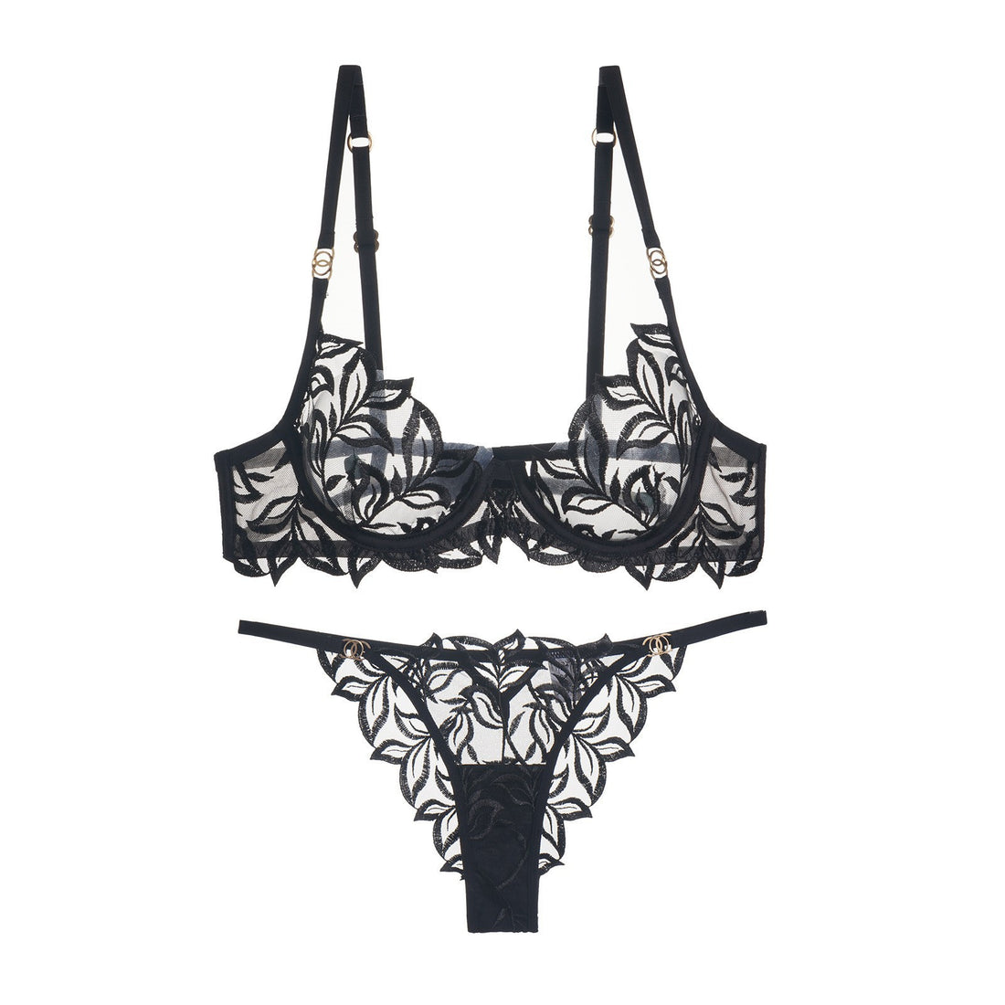 Ultra-Thin Nylon Bra Set - Breathable, Sexy & Comfortable Fit - cas7m