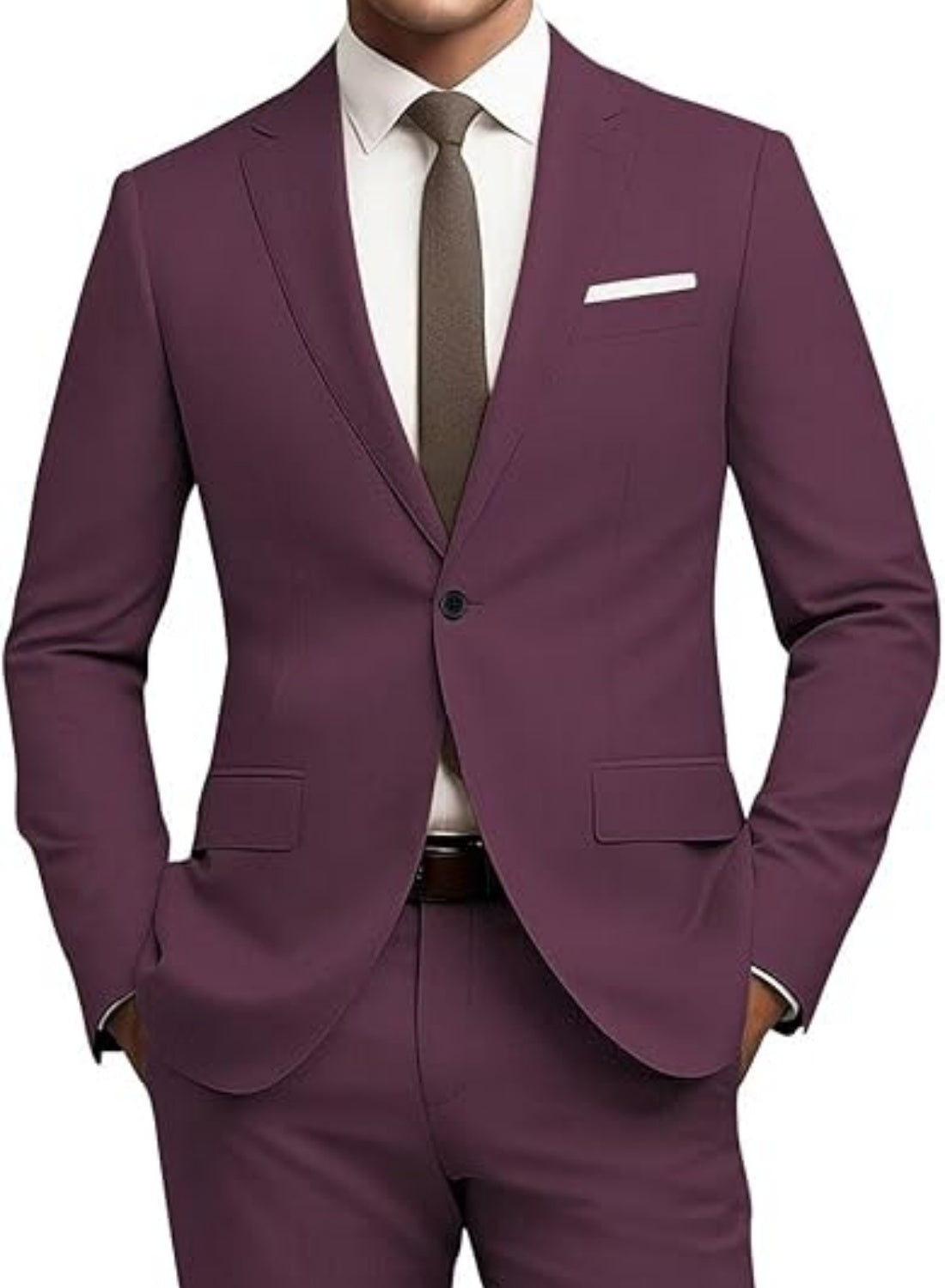 Men's Business Formal Suit Set - All Season Slim Fit - cas7m