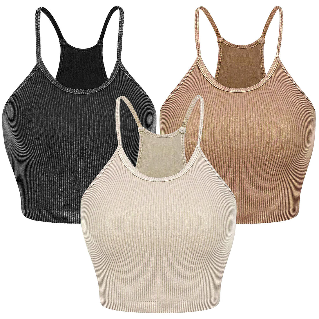 Vibrant Summer Knit Crop Top Set - 9 Colors, Soft & Stretchy - cas7m