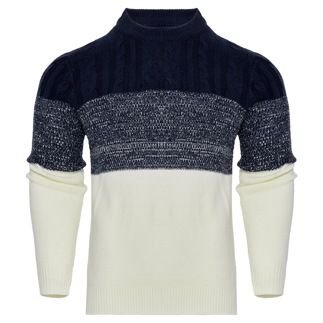 Men's Knitted Sweater Fashion Long-sleeved Pullover Tops Fall And Winter Clothing - cas7m
