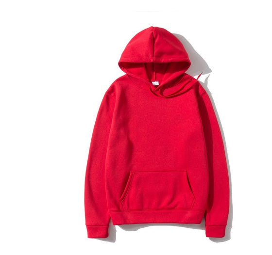Cotton Fleece Solid Color Hoodie Sweatshirt - cas7m