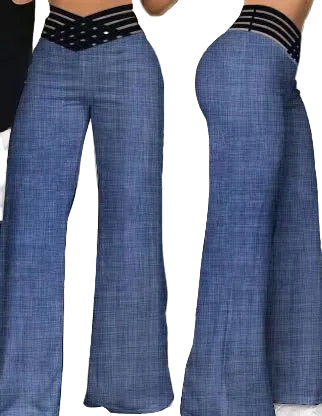 Hollow-out Belt Trousers Micro-flared - cas7m