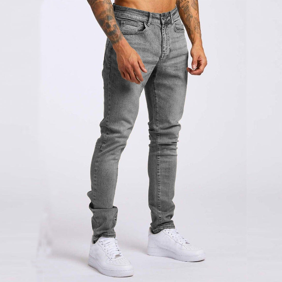 Men's Fashion Casual Slim Fit High Waist Jeans - cas7m