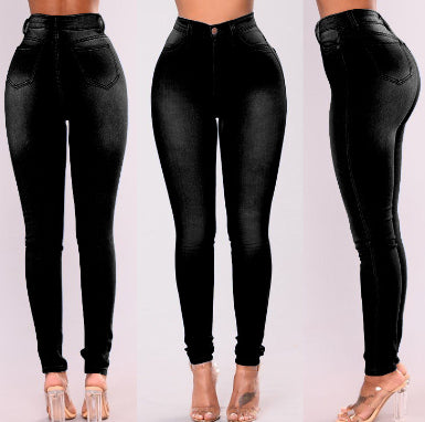 High waist women's jeans - cas7m