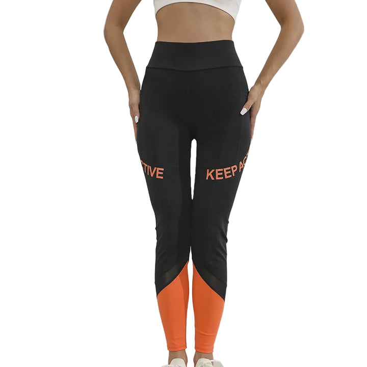 Stitching Printing Fashion Women's Casual Yoga Fitness Pants - cas7m