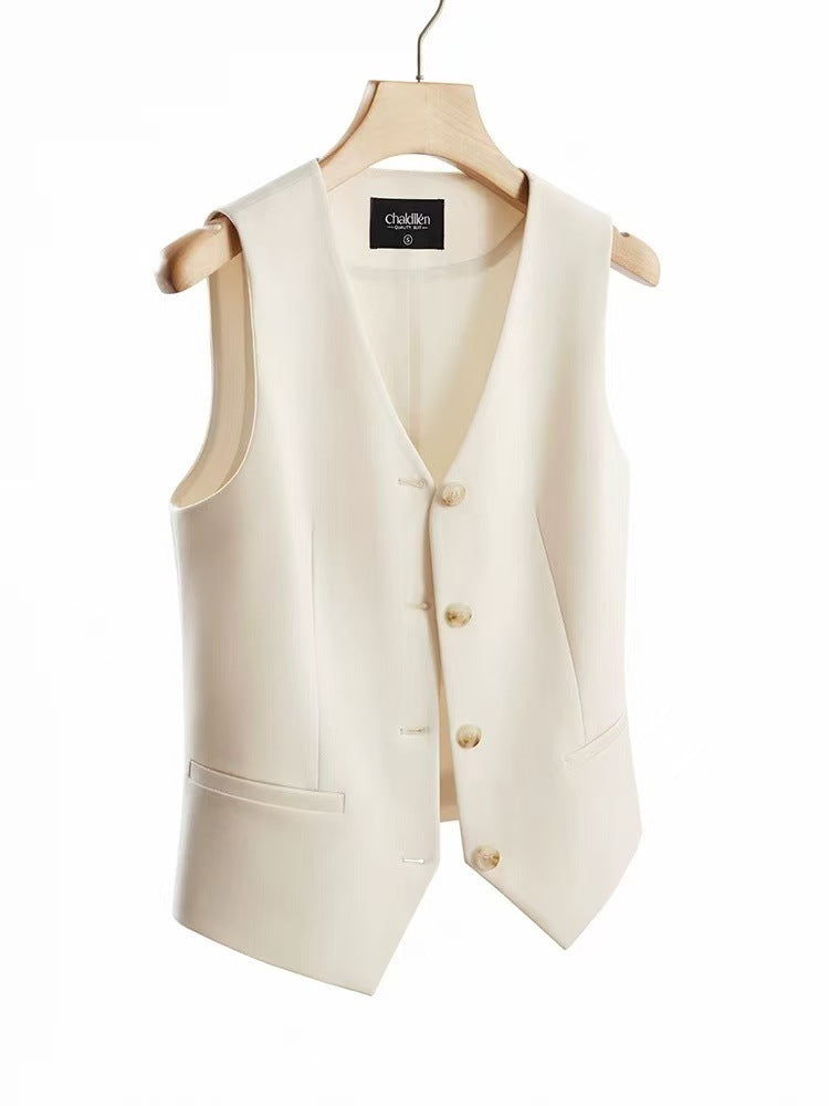 Fashionable Suit Vest Women's Top - cas7m