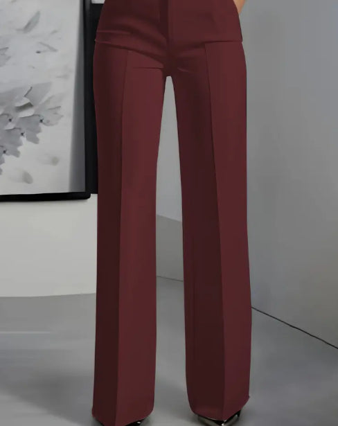 Women's White Minimalist Pants Made Of Polyester - cas7m