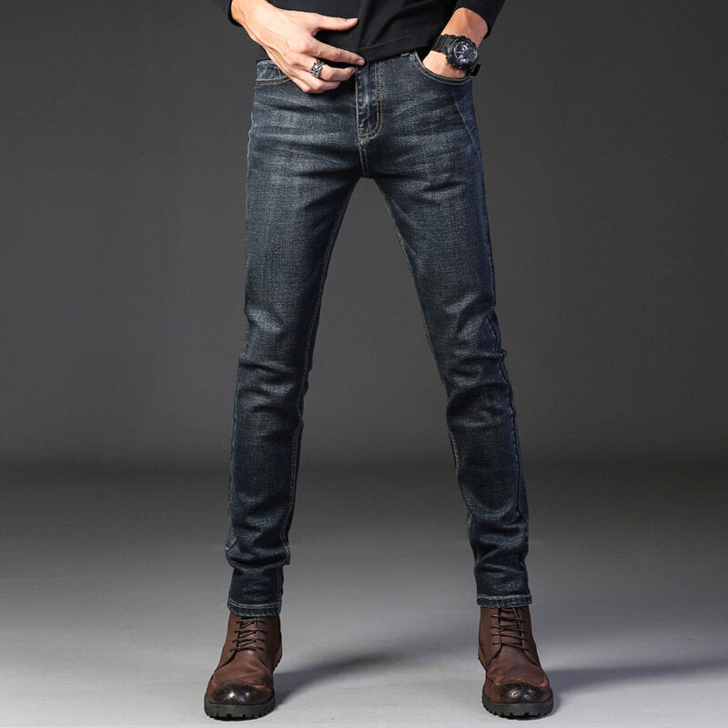 Straight Stretch Slim Fit Casual Men's Trousers - cas7m