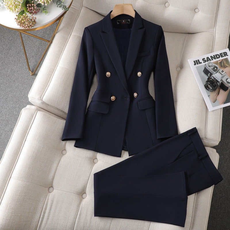 Women's Suit Jacket Bell-bottom Pants Business Suit - cas7m