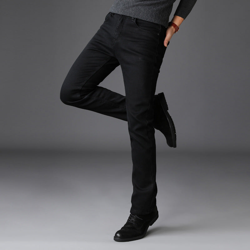 spring and summer new men's jeans men's Korean version of the trend of self-cultivation stretch pants youth black pants men - cas7m