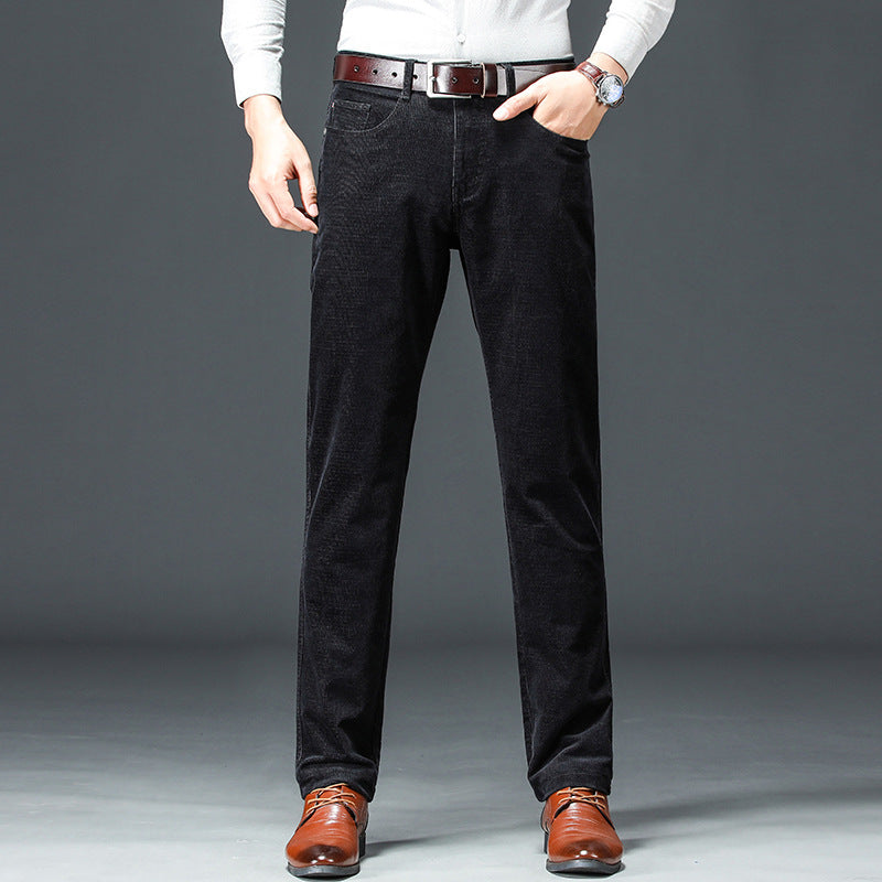 Casual Pants Men's Business Formal Corduroy Straight - cas7m