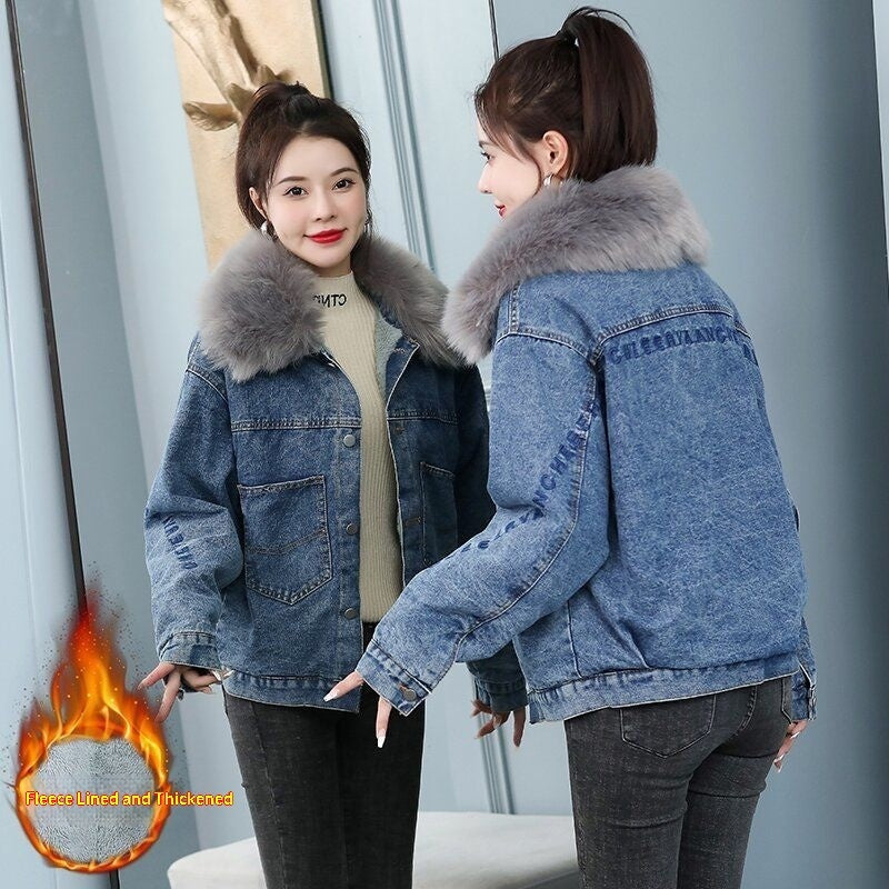 Thickened Denim Jacket For Women - cas7m
