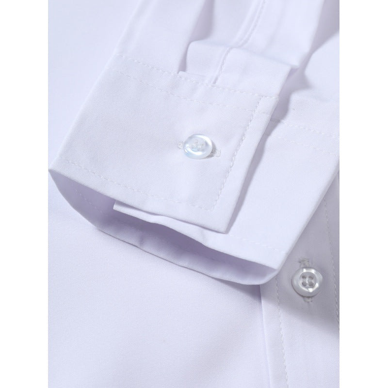 Men's Shirt Solid Color Solid Color White Long Sleeve Business - cas7m