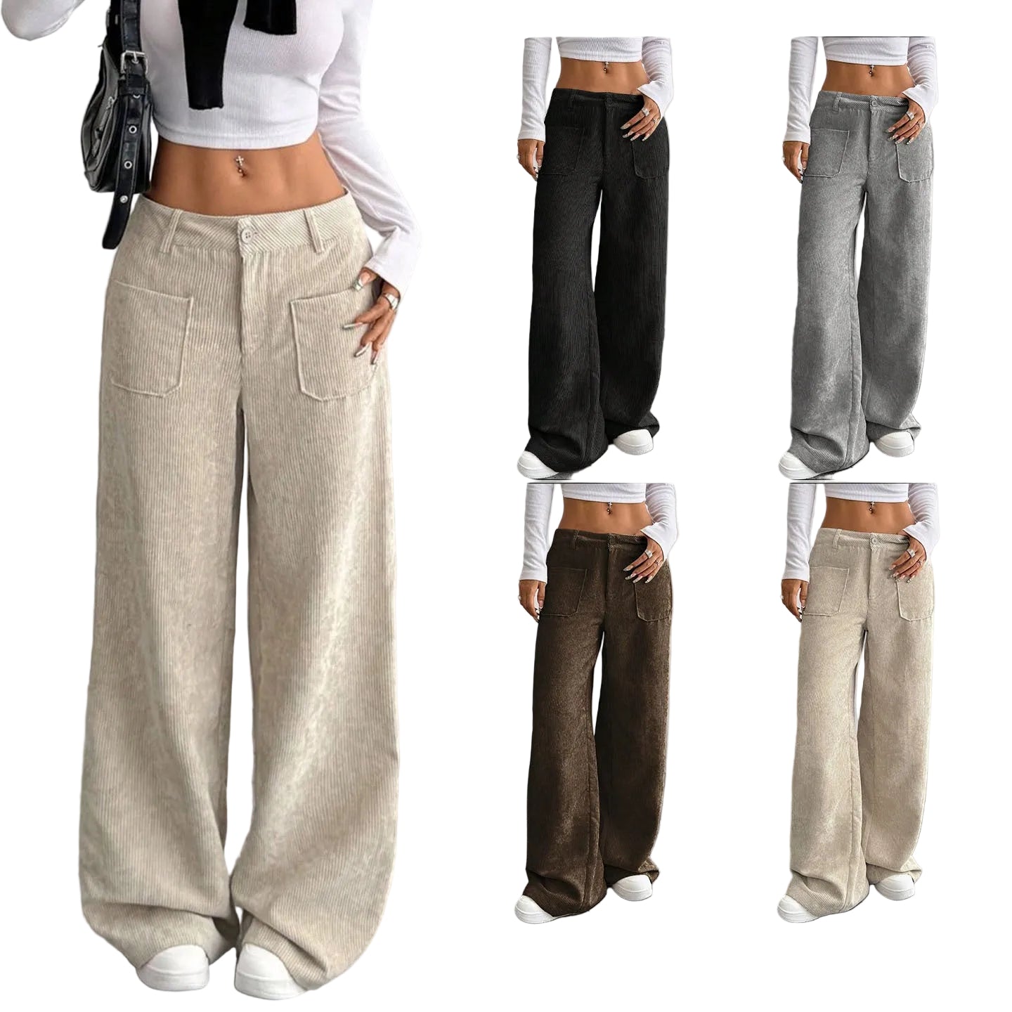 Corduroy Pants Women's Loose Fashion Casual Pants - cas7m