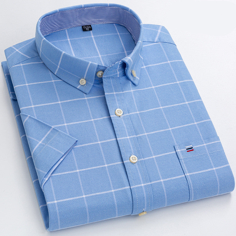 Summer New Short-Sleeved Shirt Men - cas7m