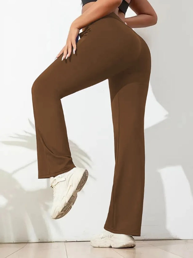 3pcs Butt-Lifting Flare Yoga Pants High Waist, Ultra Stretch, Naked Feel Leggings For Women - cas7m