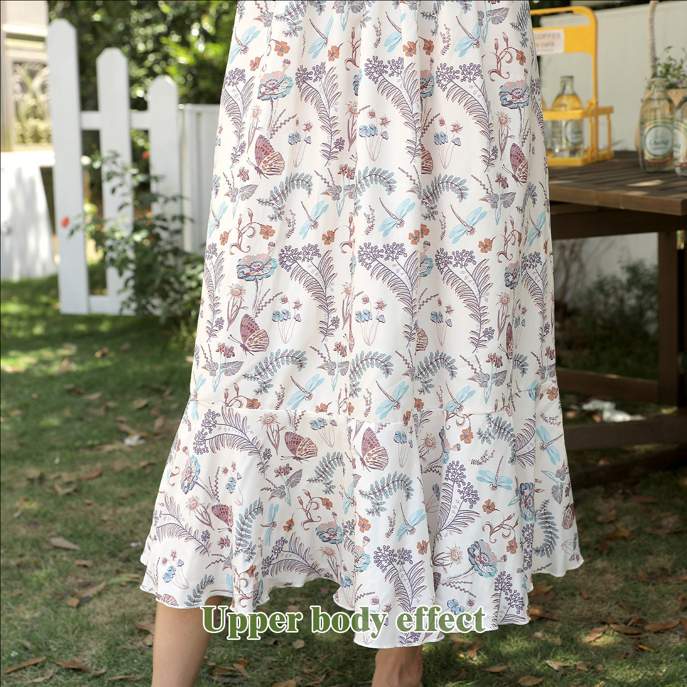 Chic Square Neck Printed Dress
