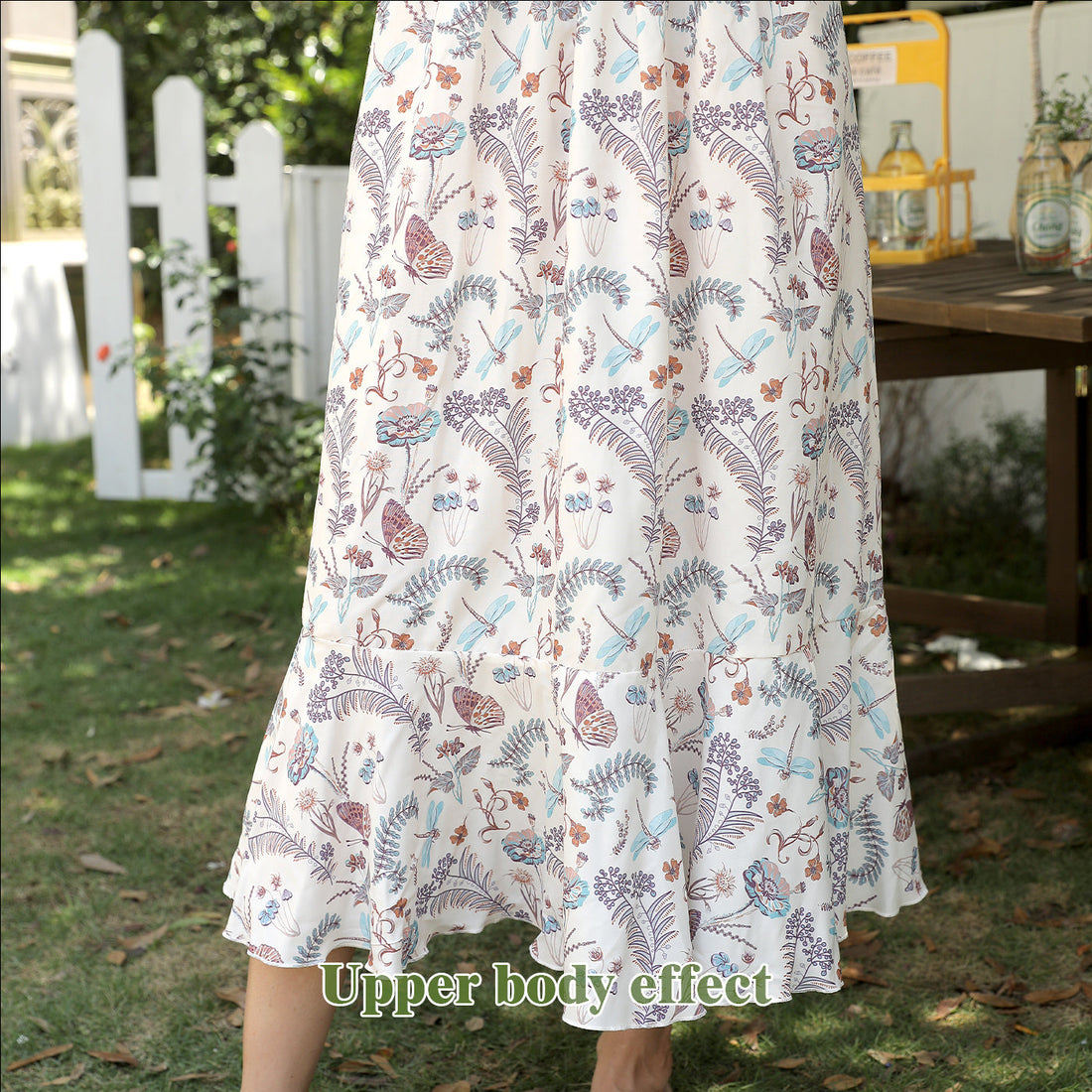 Chic Square Neck Printed Dress