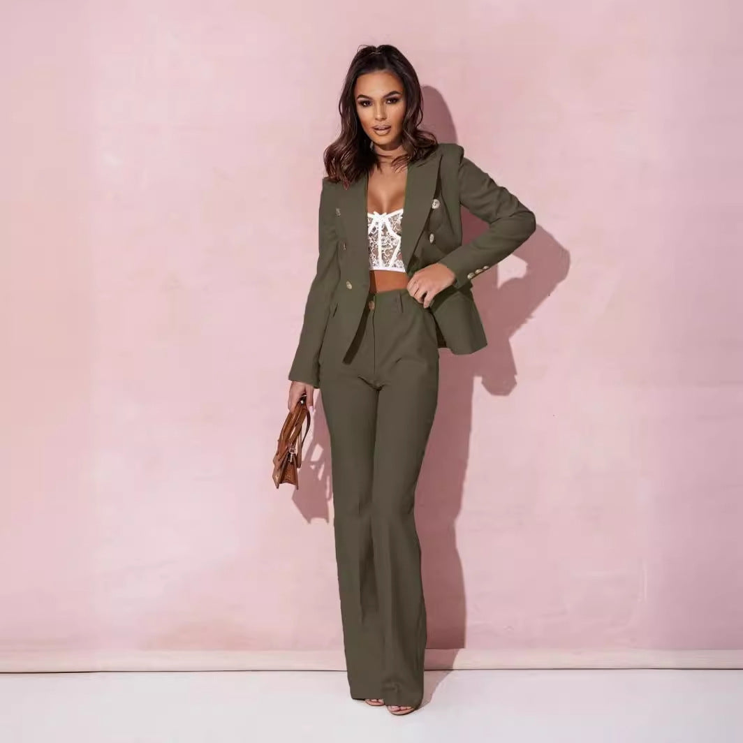 Women's Business Suit Double Breasted Suit - cas7m