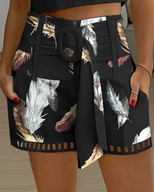 Summer New Lace Stitching Casual Shorts - cas7m