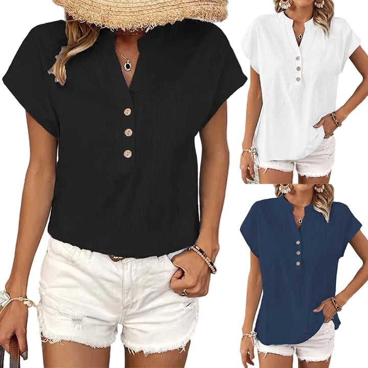 Retro Cotton And Linen Women's Casual Shirt - cas7m