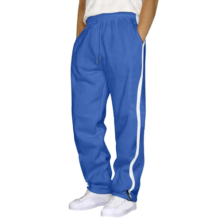 Regal Fleece Cargo Joggers for Men with Drawstring Waist and Pockets - Royal Blue