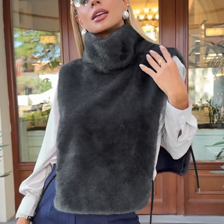 Light Luxury Plush Vest Women's High-grade Warm - cas7m