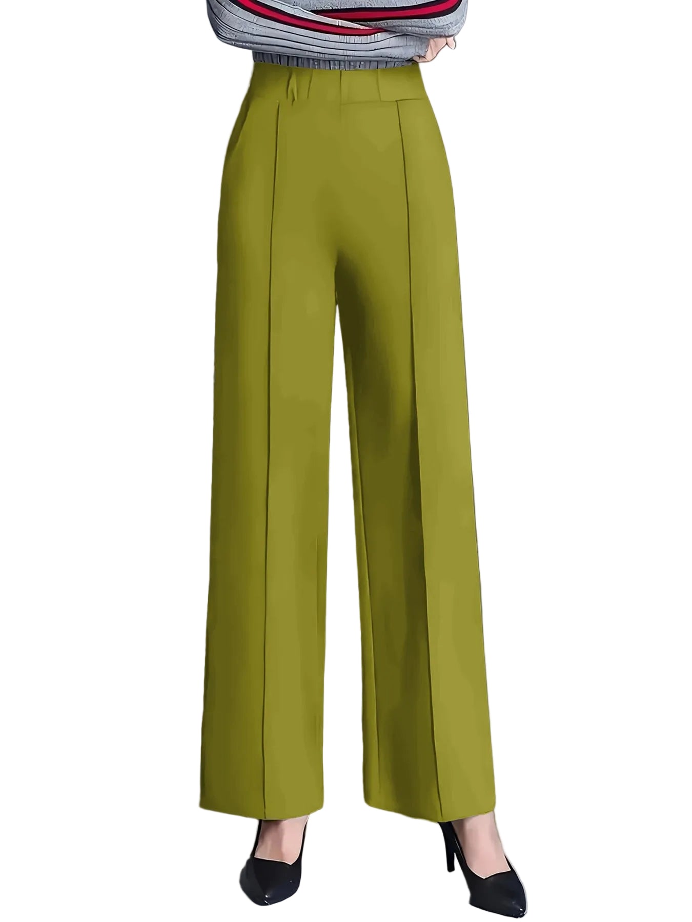 Elegant High Waist Wide Leg Pants: Chic Autumn Winter Essential - cas7m