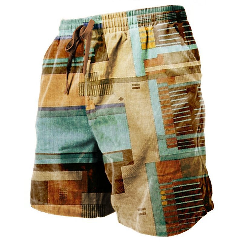 3D Printed Breathable Soft Casual Loose Shorts Men - cas7m
