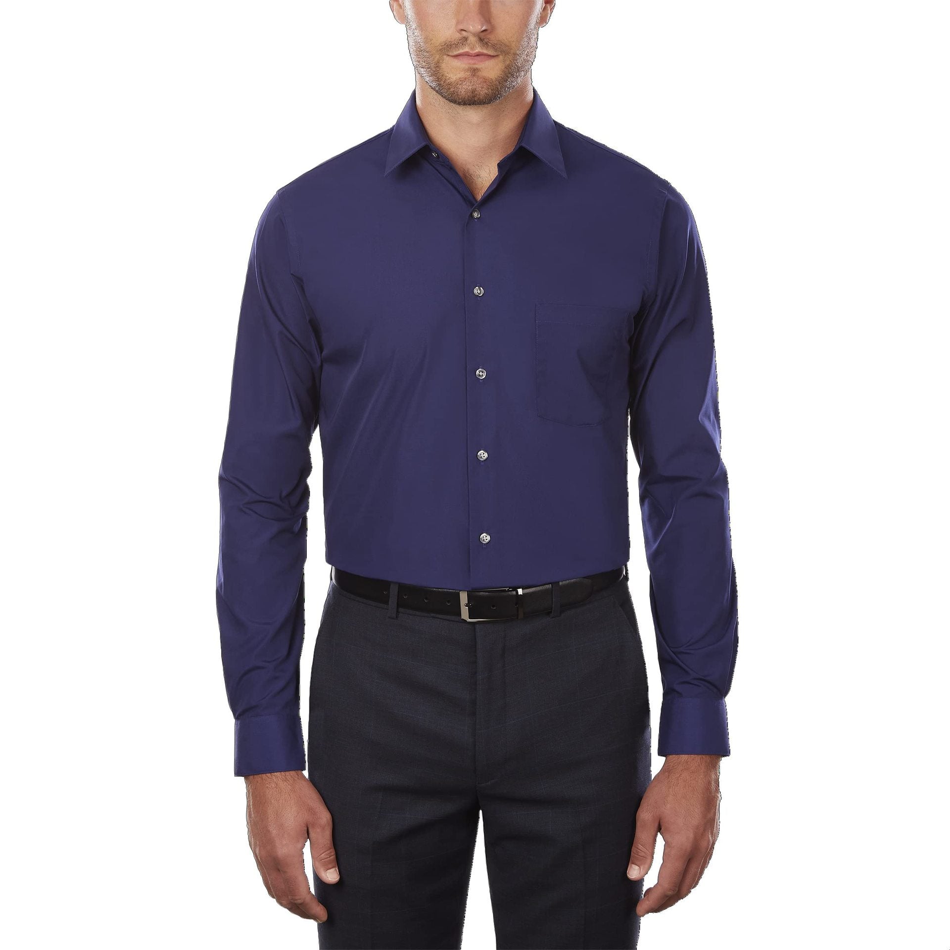 Men's White Shirt Formal Wear Solid Color - cas7m