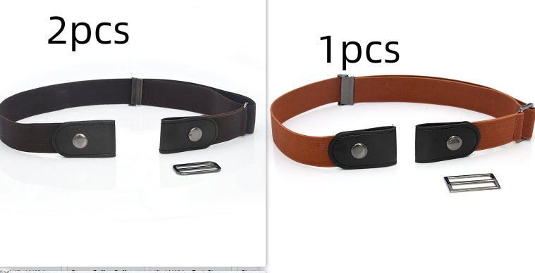 New Slim Elastic Invisible Belt Simple Lazy Belt Fat Elastic Leather - cas7m