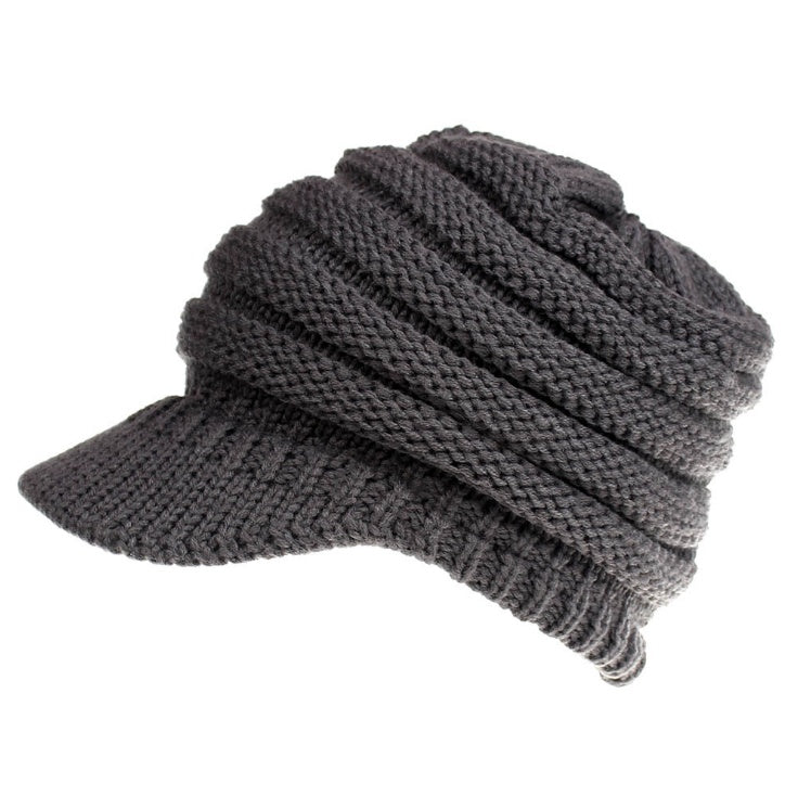 BeanieTail Knit Hat for Stylish Ponytails & Buns - Warm & Versatile - cas7m