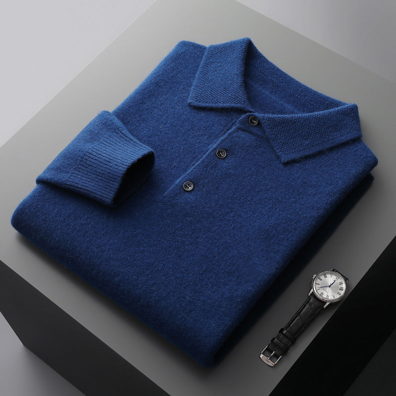 Men's Business Casual Long Sleeve Pullover Cashmere Sweater - cas7m