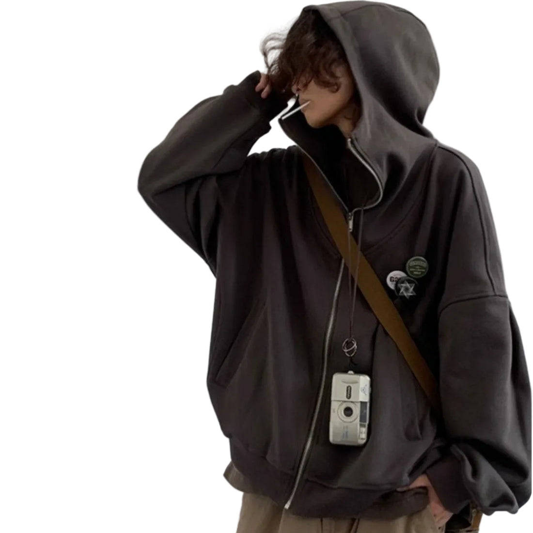 Outline Badge Hooded Hoodie For Men And Women - cas7m
