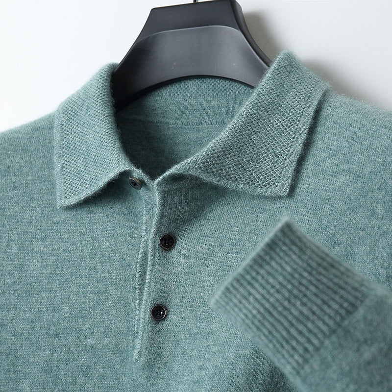 Men's Business Casual Long Sleeve Pullover Cashmere Sweater - cas7m