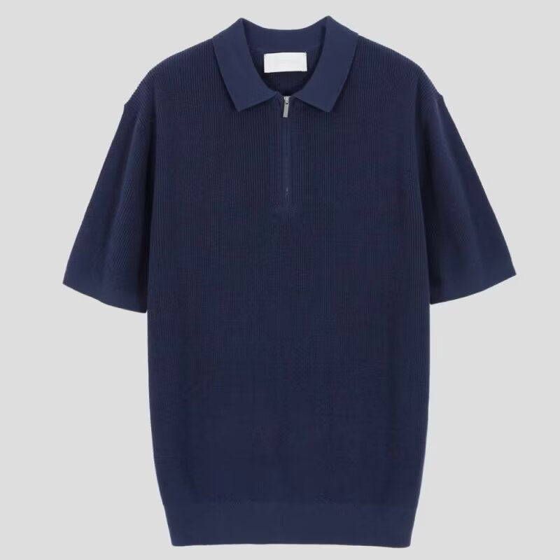 Men's Solid Color Casual Half Sleeve Bottoming Shirt - cas7m