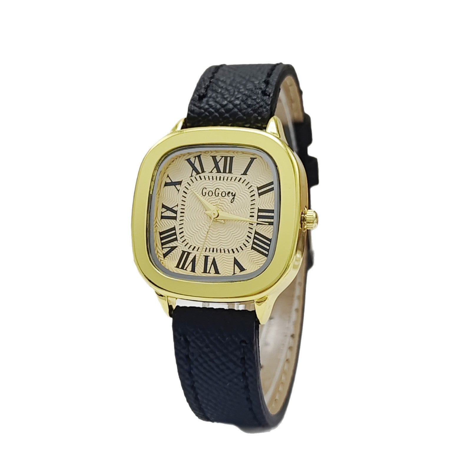 Retro Roman Dial Leather Strap Watch For Women - cas7m