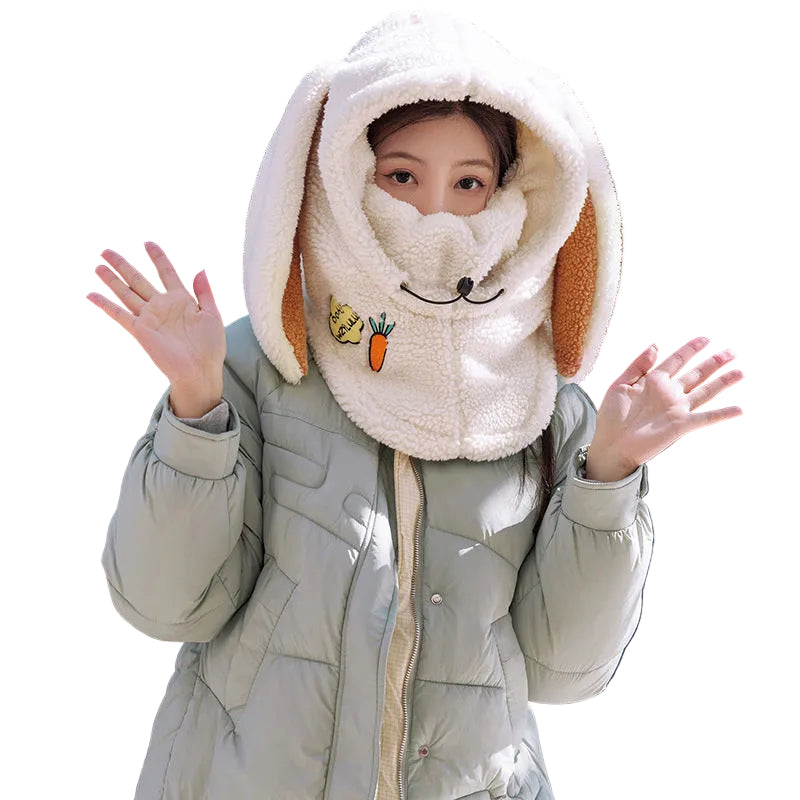 Korean Style Mask Hat Scarf Integrated - cas7m