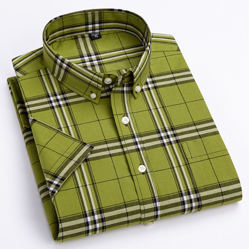 Summer Fashion Casual Men's Shirt Plaid - cas7m