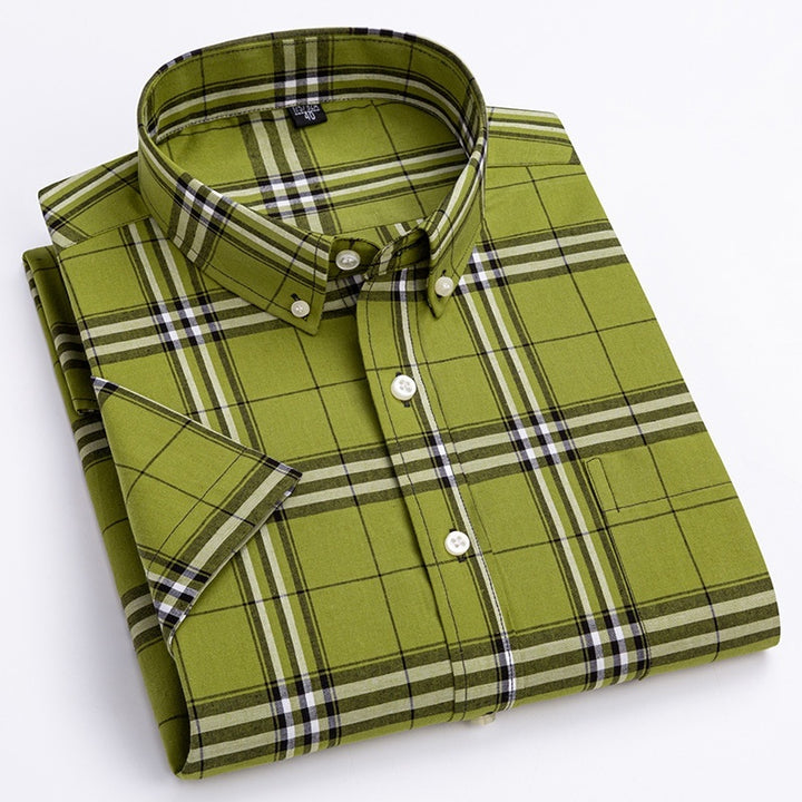 Summer Fashion Casual Men's Shirt Plaid - cas7m