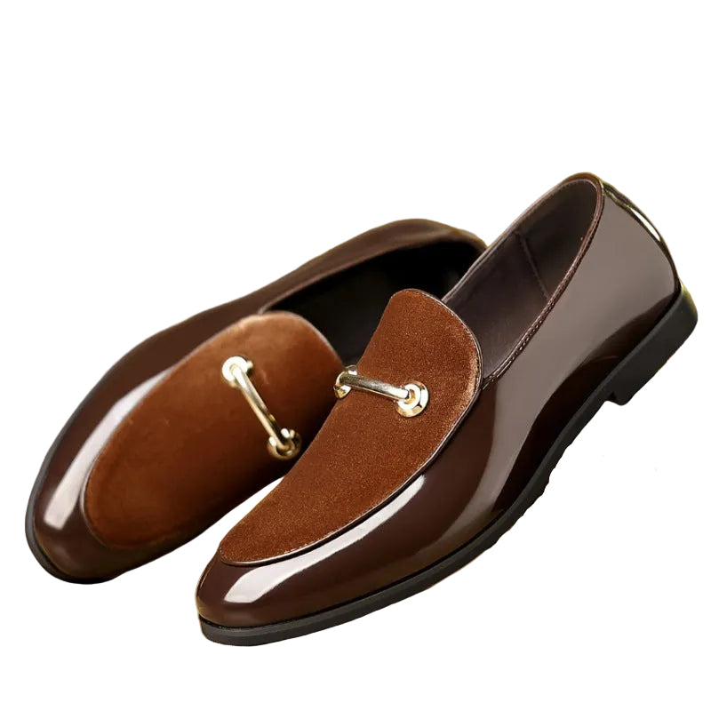 Elegant Plus Size Men's Leather Shoes with Vibrant Details - cas7m