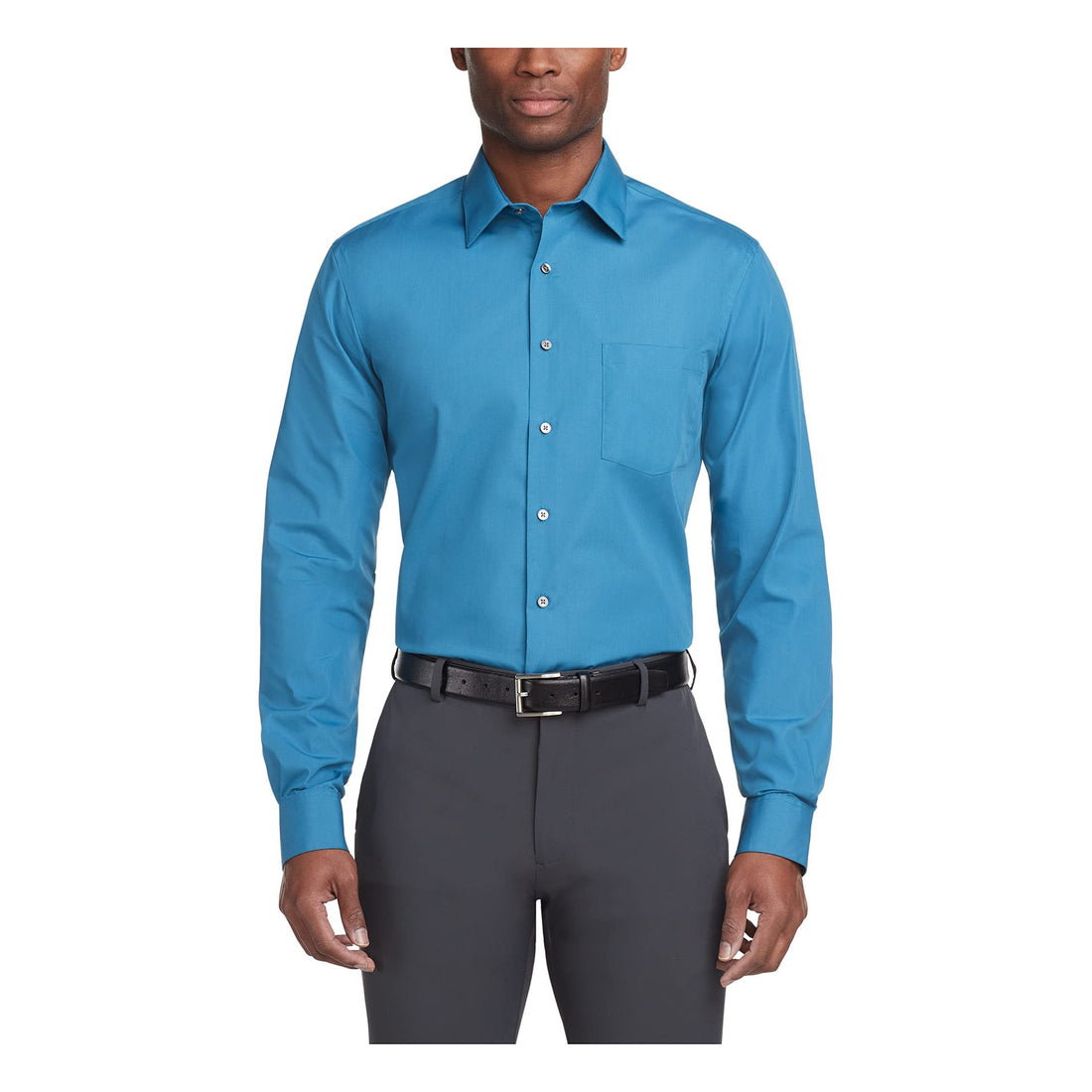 Men's White Shirt Formal Wear Solid Color - cas7m
