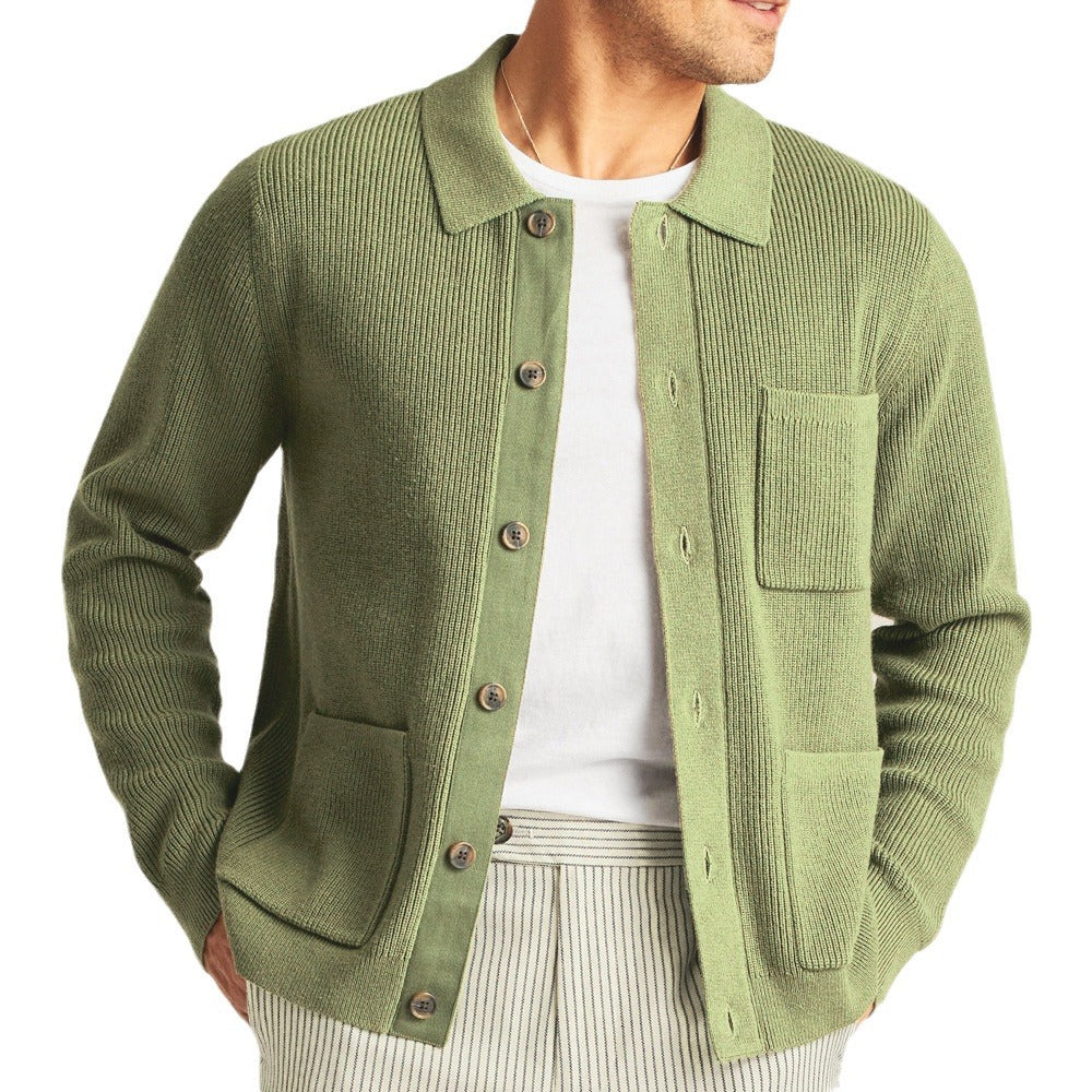 High-density Sweater Shirt Collar Long Sleeve - cas7m