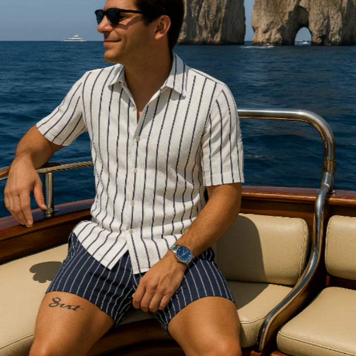 Beach Men's Shirt And Shorts Set - cas7m