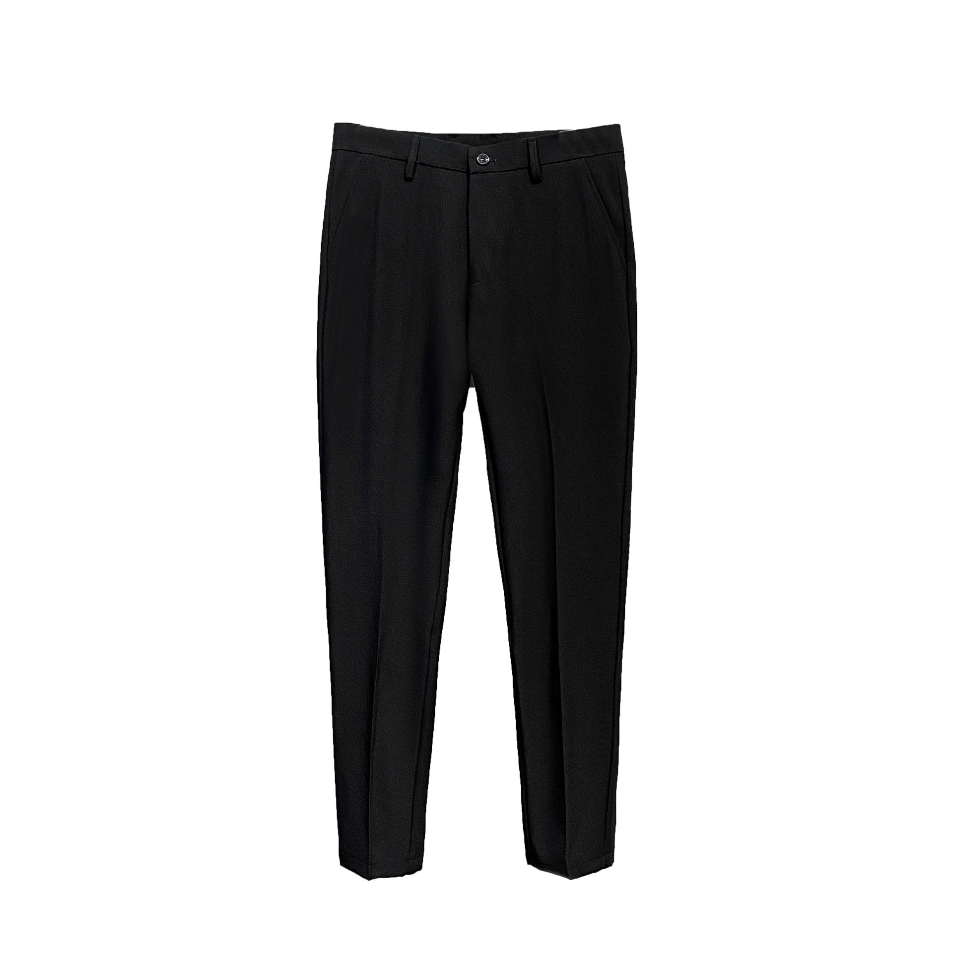 Men's Straight Fluffy Fleece Padded Suit Pants - cas7m