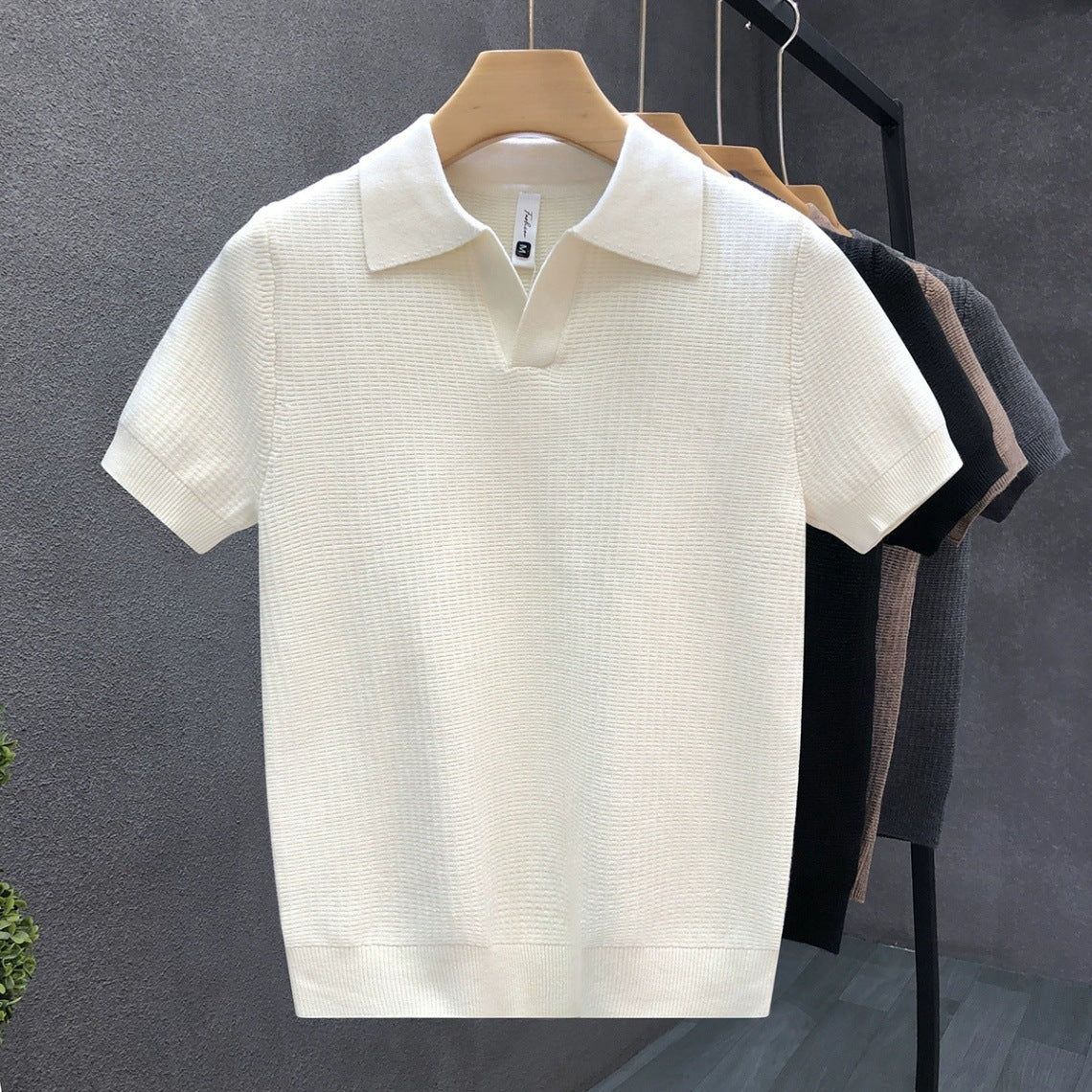 Fashion Summer Thin Knitted Polo Shirt For Men - cas7m