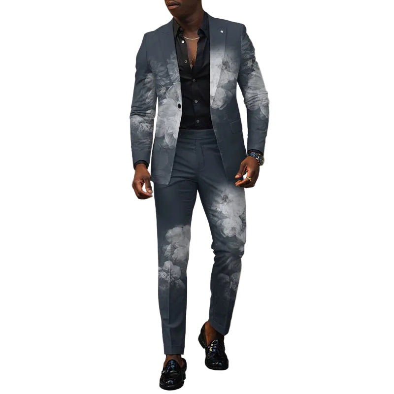 Mens New Autumn Slim-Fit Two-Piece Suit - cas7m