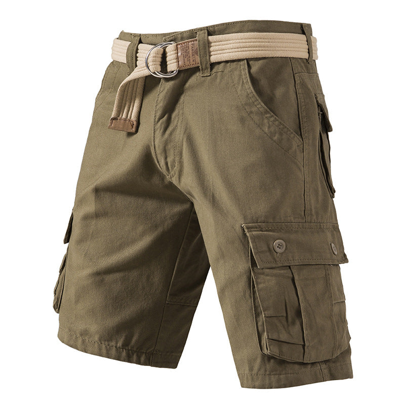Men's Cotton Cargo Shorts - Summer Plus Size Overalls - cas7m