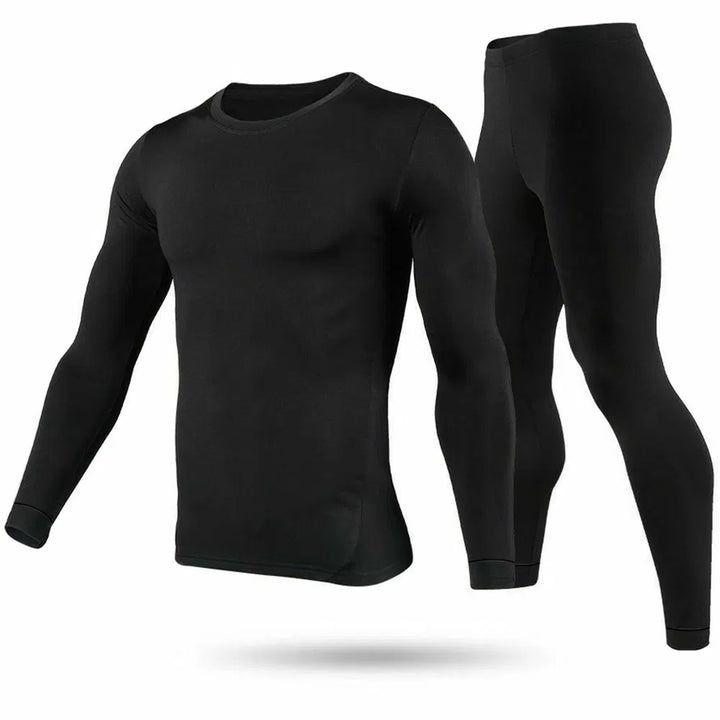 Men Thermal Underwear Set Long Johns Pants Long Sleeve Soft Underwear Kit Top Bottom Winter Sports Suits - cas7m