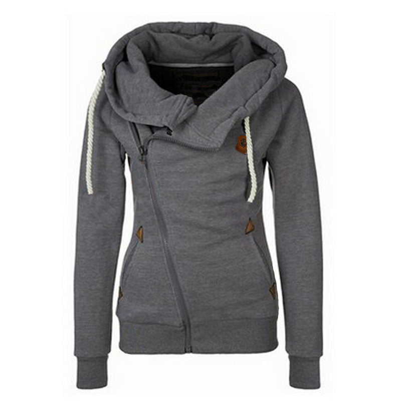 Women's Sport Cardigan Side Zipper Hoodie - cas7m